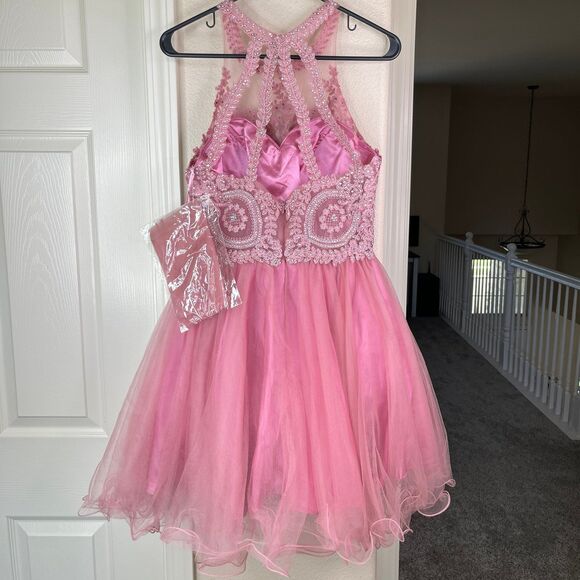 Nox Anabel Sparkly Lace Applique Bodice Tulle Cocktail Mini Dress-New Size M - Picture 3 of 12